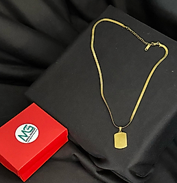 aytelkursi kare plaka kalın zincir çelik kolye