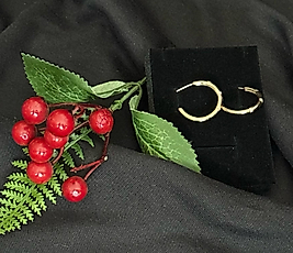 gold zirkon halka yonca taş küpe