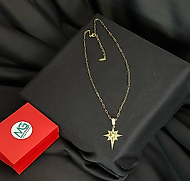 kuzey yıldızı çelik tasarım kolye